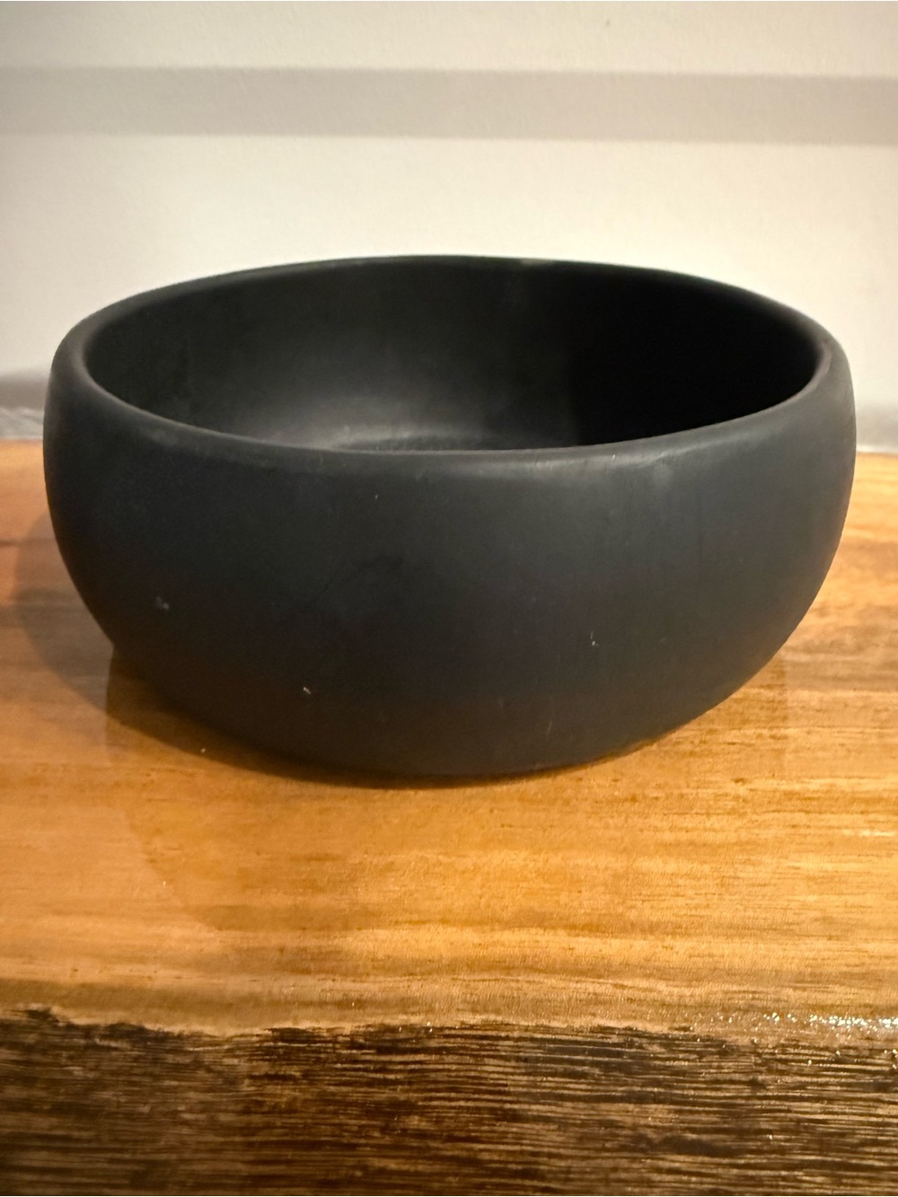 Source Unknown Black Matte Wood Accent Bowl